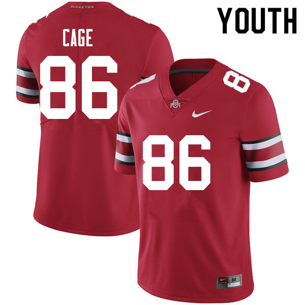 Youth #86 Jerron Cage Ohio State Buckeyes College Football Jerseys Sale-Red